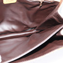 CELINE Macadam Canvas Shoulder Bag PVC Beige Gold Auth sw637-20