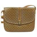 CELINE Macadam Canvas Shoulder Bag PVC Beige Gold Auth sw637-13