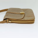 CELINE Macadam Canvas Shoulder Bag PVC Beige Gold Auth sw637-3