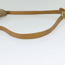 CELINE Macadam Canvas Shoulder Bag PVC Beige Gold Auth sw637-7