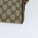 GUCCI GG Supreme Web Sherry Line Bag PVC Beige Gold 10 02 055 Auth sw642-16