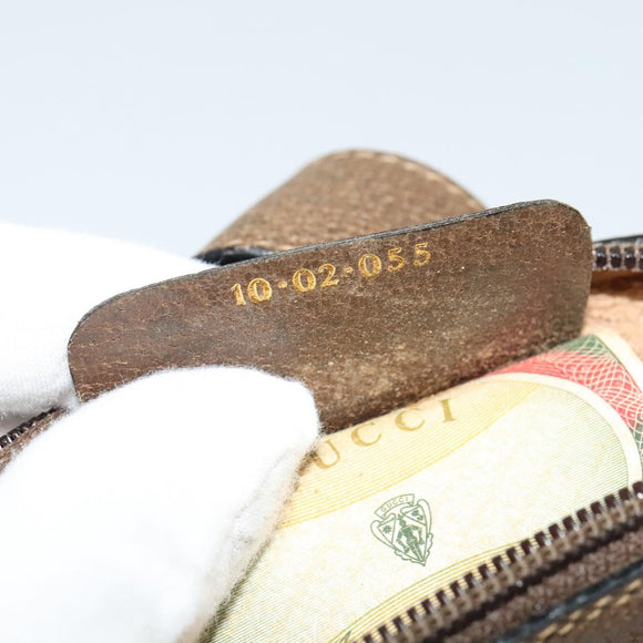 GUCCI GG Supreme Web Sherry Line Bag PVC Beige Gold 10 02 055 Auth sw642