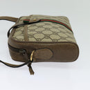 GUCCI GG Supreme Web Sherry Line Bag PVC Beige Gold 10 02 055 Auth sw642-3