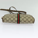 GUCCI GG Supreme Web Sherry Line Bag PVC Beige Gold 10 02 055 Auth sw642-5