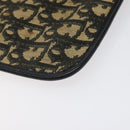 Christian Dior Trotter Canvas Clutch Bag Navy Gold Auth sw646-16