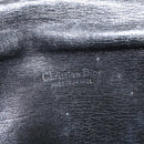Christian Dior Trotter Canvas Clutch Bag Navy Gold Auth sw646-11