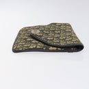 Christian Dior Trotter Canvas Clutch Bag Navy Gold Auth sw646-3