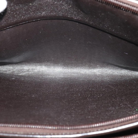 Christian Dior Trotter Canvas Shoulder Bag Brown Gold Auth sw647