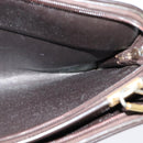 Christian Dior Trotter Canvas Shoulder Bag Brown Gold Auth sw647-19