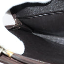 Christian Dior Trotter Canvas Shoulder Bag Brown Gold Auth sw647-20