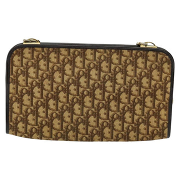 Christian Dior Trotter Canvas Shoulder Bag Brown Gold Auth sw647 - 0