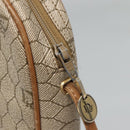 Christian Dior Honeycomb Canvas Shoulder Bag PVC Beige Gold Auth sw649-14