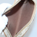 Christian Dior Honeycomb Canvas Shoulder Bag PVC Beige Gold Auth sw649-16