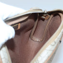 Christian Dior Honeycomb Canvas Shoulder Bag PVC Beige Gold Auth sw649-17