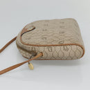 Christian Dior Honeycomb Canvas Shoulder Bag PVC Beige Gold Auth sw649-5