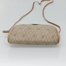 Christian Dior Honeycomb Canvas Shoulder Bag PVC Beige Gold Auth sw649-9