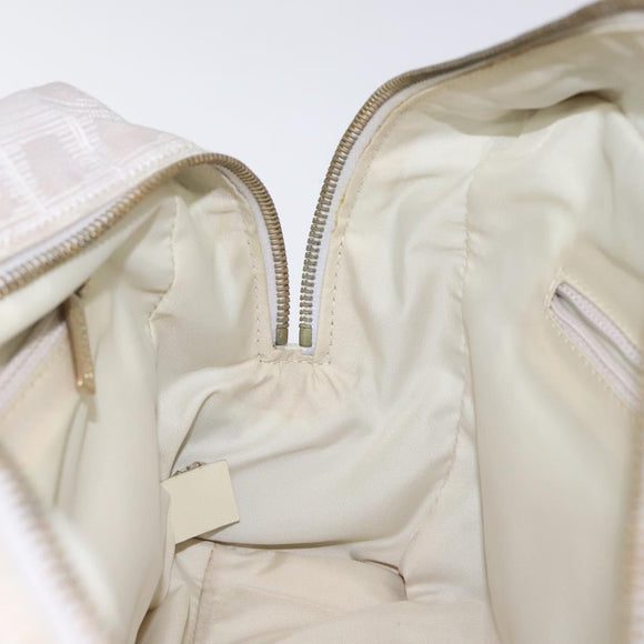 CHANEL New Travel Line Hand Bag Nylon Pink Silver CC Auth sw653