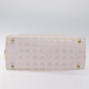 CHANEL New Travel Line Hand Bag Nylon Pink Silver CC Auth sw653-9