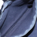 HERMES Fourre Tout PM Hand Bag Canvas Navy Green Silver Auth sw656-11