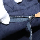 HERMES Fourre Tout PM Hand Bag Canvas Navy Green Silver Auth sw656-12