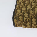 Christian Dior Trotter Canvas Shoulder Bag Brown Gold Auth sw662-12
