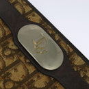 Christian Dior Trotter Canvas Shoulder Bag Brown Gold Auth sw662-14