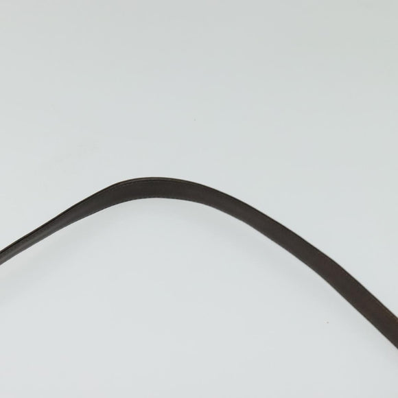 Christian Dior Trotter Canvas Shoulder Bag Brown Gold Auth sw662