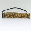 Christian Dior Trotter Canvas Shoulder Bag Brown Gold Auth sw662-5