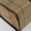 Burberry Nova Check Tote Bag Canvas Beige Goud Auth sw663-14