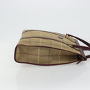 Burberry Nova Check Tote Bag Canvas Beige Goud Auth sw663-3