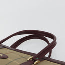 Burberry Nova Check Tote Bag Canvas Beige Goud Auth sw663-8