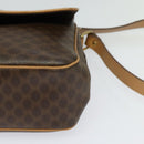 CELINE Macadam Canvas Shoulder Bag PVC Leather Brown Gold Auth sw675-14