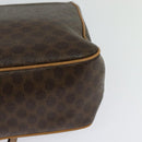 CELINE Macadam Canvas Shoulder Bag PVC Leather Brown Gold Auth sw675-16