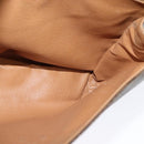 CELINE Macadam Canvas Shoulder Bag PVC Leather Brown Gold Auth sw675-18