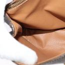 CELINE Macadam Canvas Shoulder Bag PVC Leather Brown Gold Auth sw675-19