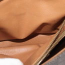 CELINE Macadam Canvas Shoulder Bag PVC Leather Brown Gold Auth sw675-20