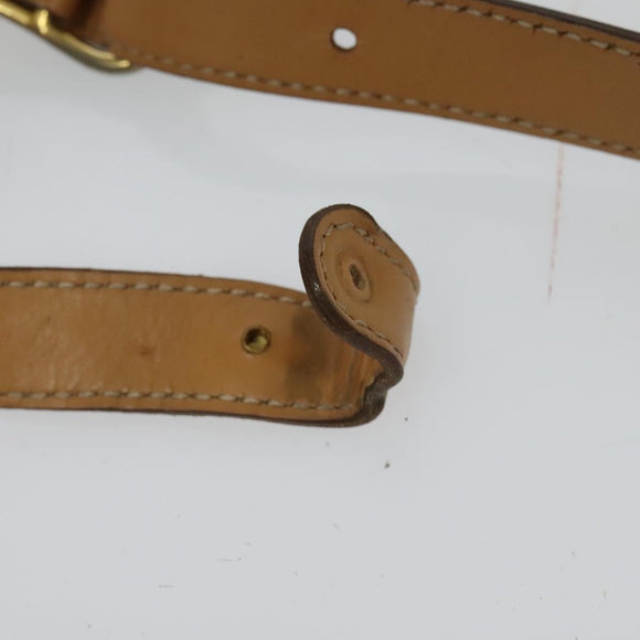 CELINE Macadam Canvas Shoulder Bag PVC Leather Brown Gold Auth sw675