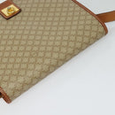 CELINE Shoulder Bag PVC Beige Gold Auth sw676-6