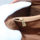 CELINE Macadam Canvas Shoulder Bag PVC Leather Brown Gold Auth sw680-17