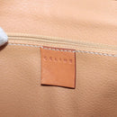 CELINE Macadam Canvas Shoulder Bag PVC Leather Brown Gold Auth sw680-18