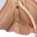 CELINE Macadam Canvas Shoulder Bag PVC Leather Brown Gold Auth sw680-20