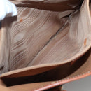 CELINE Macadam Canvas Shoulder Bag PVC Leather Brown Gold Auth sw680-11