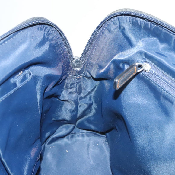 Christian Dior Trotter Canvas Hand Bag Navy Silver Auth sw686A