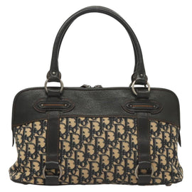 Christian Dior Trotter Canvas Hand Bag Navy Silver Auth sw686A - 0