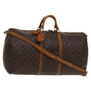 LOUIS VUITTON Monogram Keepall Bandouliere 60 Boston Bag M41412 LV Auth sw695-1