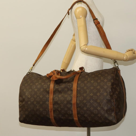 LOUIS VUITTON Monogram Keepall Bandouliere 60 Boston Bag M41412 LV Auth sw695