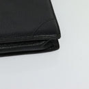 LOEWE Anagram Business Bag Leather Black Gold Auth sw696-14