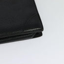 LOEWE Anagram Business Bag Leather Black Gold Auth sw696-16