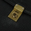 LOEWE Anagram Business Bag Leather Black Gold Auth sw696-10