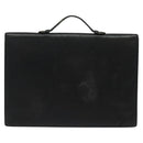 LOEWE Anagram Business Bag Leather Black Gold Auth sw696-2